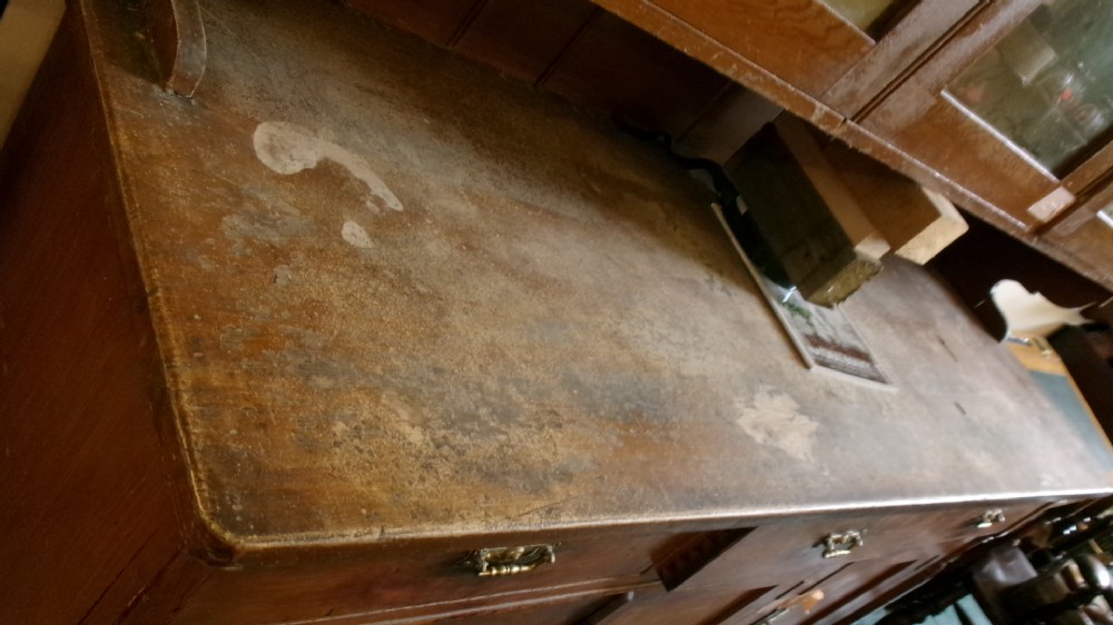 Large Victorian Pine Scumble Kitchen Cupboard View X