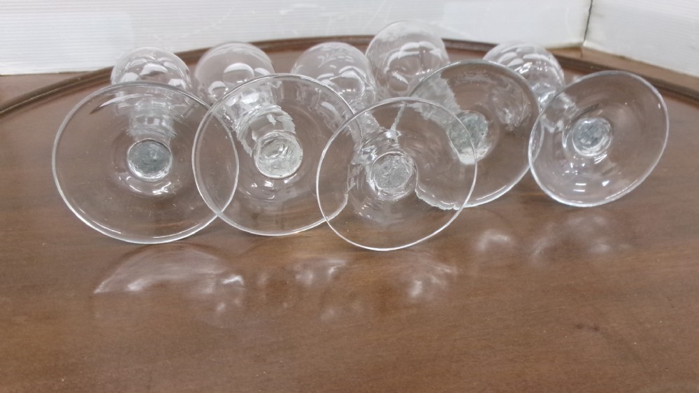 Five Georgian Faceted Stemmed Drinking Glasses Circa 1790/1810 View VI