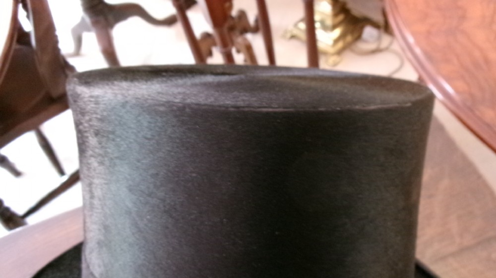 Early Silk Top Hat Size 7 1/4