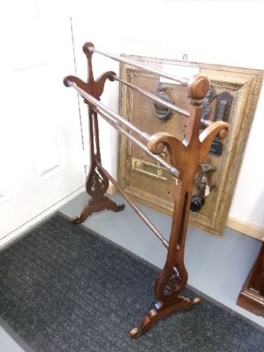 Victorian Mahogany Towel Rail Circa 1890. View II