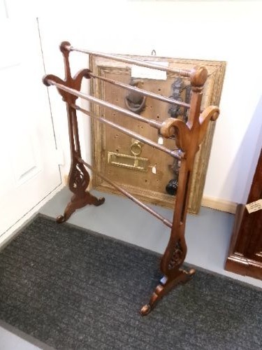 Victorian Mahogany Towel Rail Circa 1890. View XII