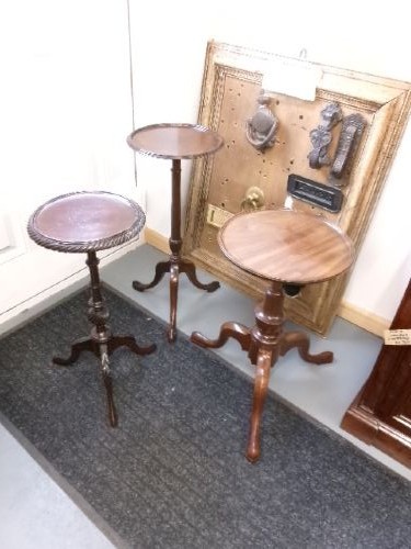 Trio Of Mahogany Edwardian Wine Tables View II
