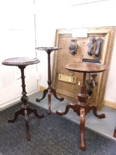 Trio Of Mahogany Edwardian Wine Tables View III