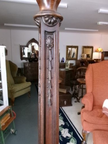 Mahogany Standard Lamp With Shade Circa 1920. View IV