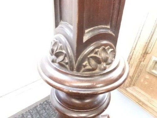 Mahogany Standard Lamp With Shade Circa 1920. View III