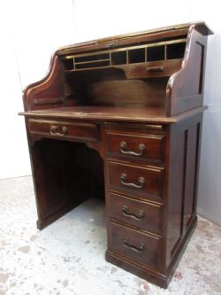 MAHOGANY ROLL TOP DESK