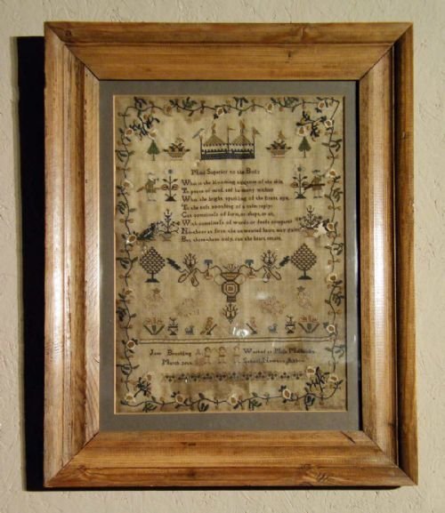 Georgian Devon Silkwork Sampler by Jane Brooklin, C.1790