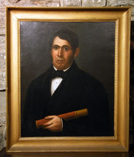 Primitive Portrait of Welsh Sea Captain from Cardigan Bay, Circa 1800
