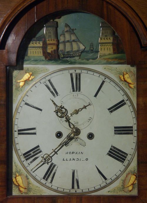 fig 2. Welsh Longcase Clock by William Hopkin of Llandeilo, circa 1870