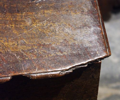 OAK DESK BUREAU ON ORIGINAL STAND CIRCA 1640 - ADDITIONAL PHOTO 6
