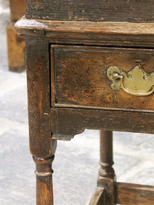 OAK DESK BUREAU ON ORIGINAL STAND CIRCA 1640 - ADDITIONAL PHOTO 8