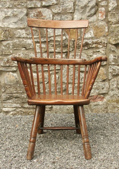 fig 1. Welsh Ash Comb-back Stick Chair, circa 1800