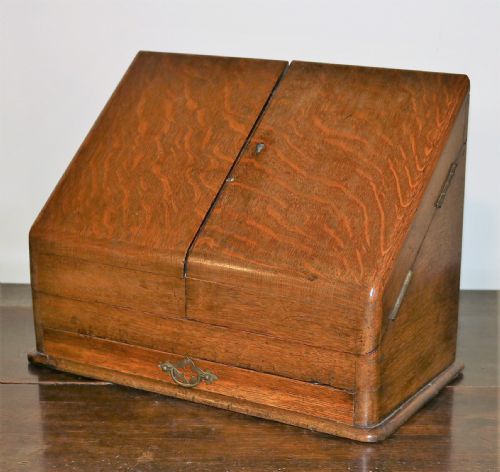 AMERICAN OAK DESKTOP STATIONARY CABINET CIRCA 1900 - ADDITIONAL PHOTO 3