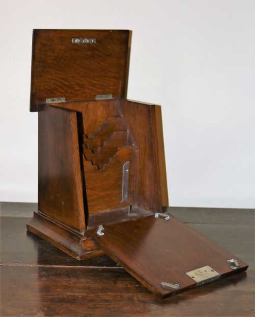 fig 1. American Oak Desktop Stationary Cabinet, circa 1900
