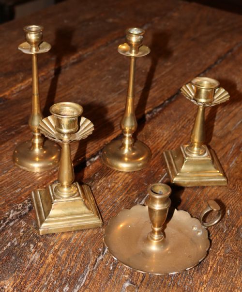 Collection of Brass Candlesticks, Circa 1900