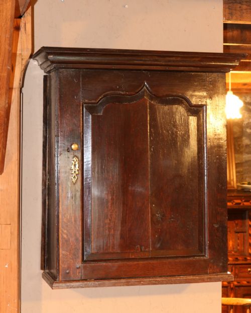 WELSH OAK WALLHANGING SPICE CUPBOARD CIRCA 1760 - ADDITIONAL PHOTO 2