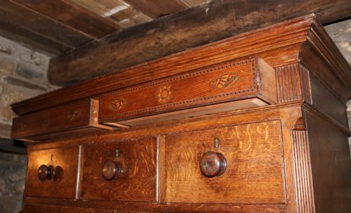 fig 2. Welsh Oak Tallboy Chest-on-chest, Dated 1833