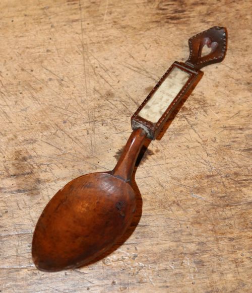 Original Antique Welsh Treen Lovespoon, Dated 1829