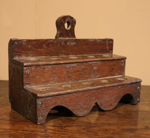 Primitive Welsh Oak Treen Spoon Rack, Carmarthenshire, Circa 1790