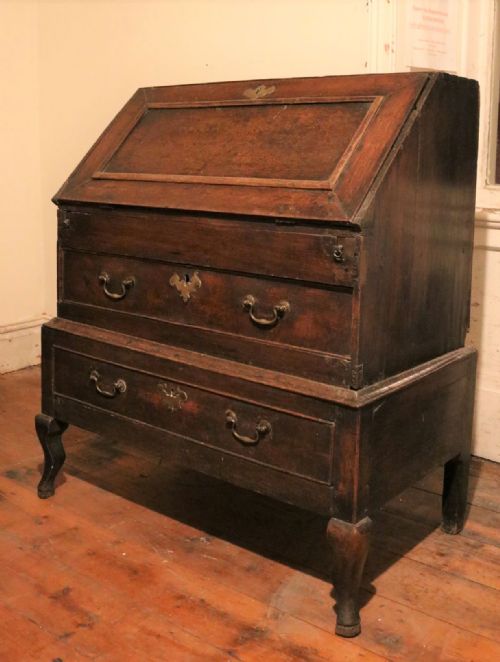 fig 1. Welsh Oak Bureau on Stand, circa 1760