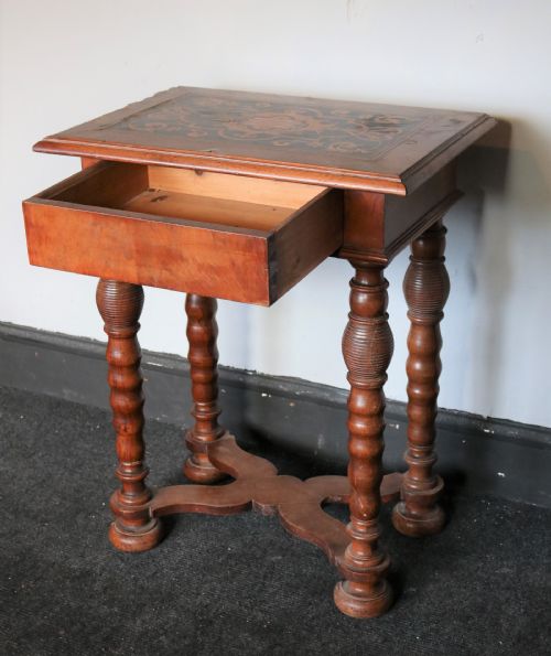 ELIZABETHANSTYLE MARQUETRY OCCASIONAL TABLE FOR RESTORATION - ADDITIONAL PHOTO 3