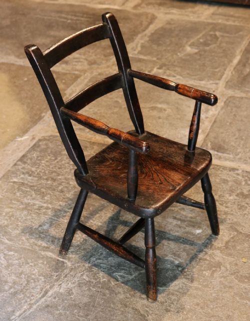 WELSH CHILD'S PRIMITIVE WINDSORSTYLE CHAIR CIRCA 1840 - ADDITIONAL PHOTO 5