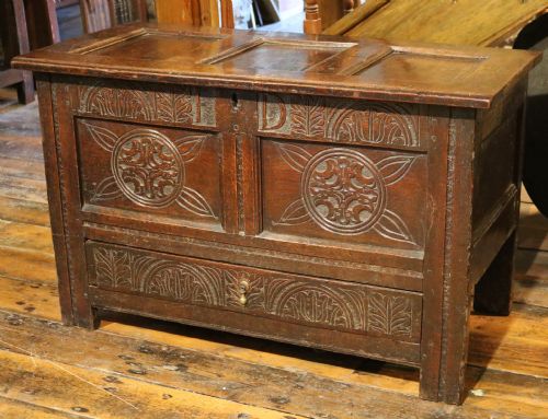 Welsh Oak Chest or Coffer of Small Proportions, C.1640
