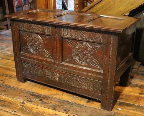 fig 1. Welsh Oak Chest or Coffer of Small Proportions, c.1640