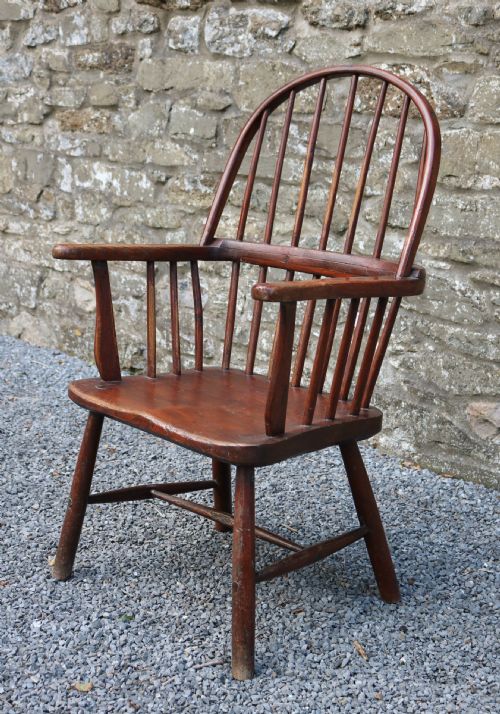 Welsh Ash Hoop-back Stick Chair, Carmarthenshire, Circa 1800