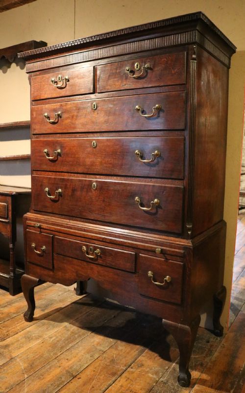 WELSH OAK TALLBOY CHESTONSTAND CIRCA 1760 - ADDITIONAL PHOTO 2