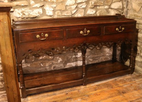 Welsh Oak Dresser Base, Circa 1760