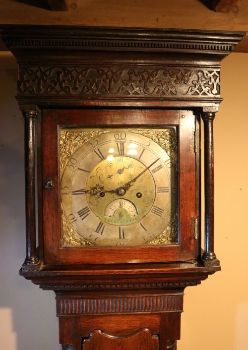 fig 2. Welsh Oak Longcase Grandfather 8 Day Clock with Brass Dial, c.1780