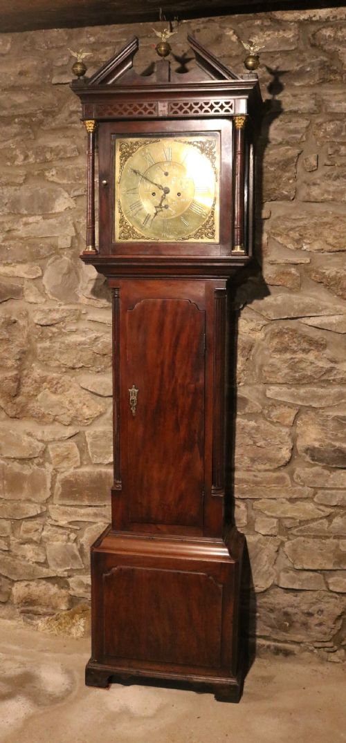 Rare Welsh Longcase Clock in Yew-wood Case, by George Jackson, Llanrwst, Circa 1780