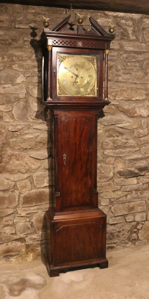 fig 1. Rare Welsh Longcase Clock in Yew-wood Case, by George Jackson, Llanrwst, circa 1780