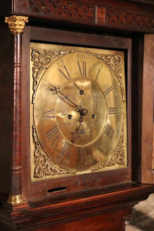 fig 3. Rare Welsh Longcase Clock in Yew-wood Case, by George Jackson, Llanrwst, circa 1780