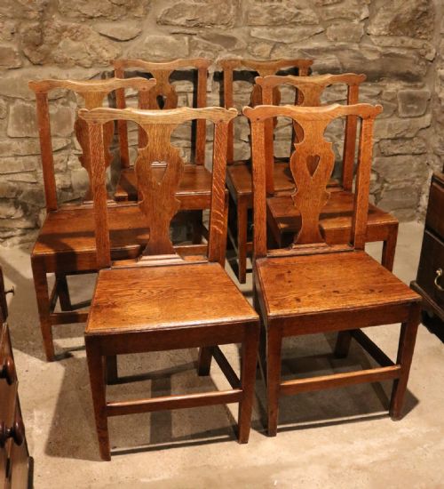 fig 1. Set of Six Fine Welsh Oak Farmhouse Chairs, circa 1770