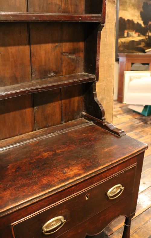 GEORGIAN WELSH OAK DRESSER WITH POTBOARD BASE C1760 - ADDITIONAL PHOTO 5