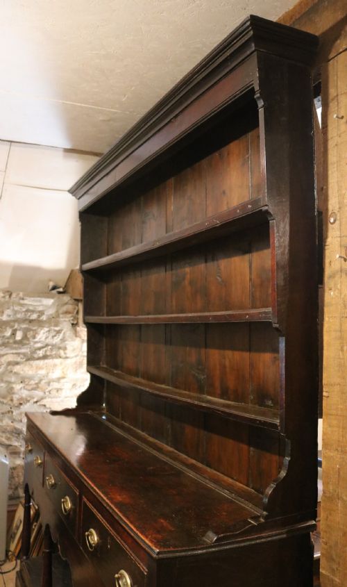 GEORGIAN WELSH OAK DRESSER WITH POTBOARD BASE C1760 - ADDITIONAL PHOTO 6