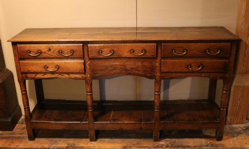 Elegant Welsh Oak Potboard Dresser Base, Circa1760