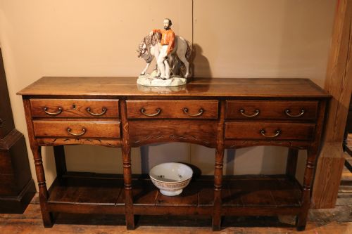 fig 1. Elegant Welsh Oak Potboard Dresser Base, circa1760