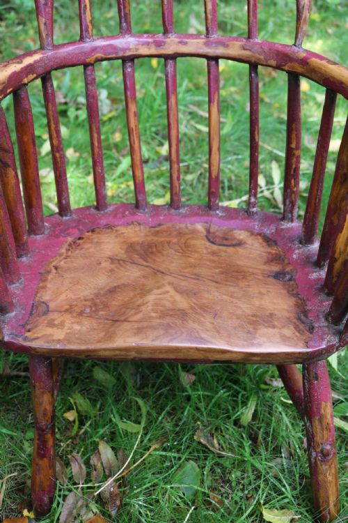 WELSH CHILD'S PAINTED HOOPBACK STICK CHAIR - ADDITIONAL PHOTO 9