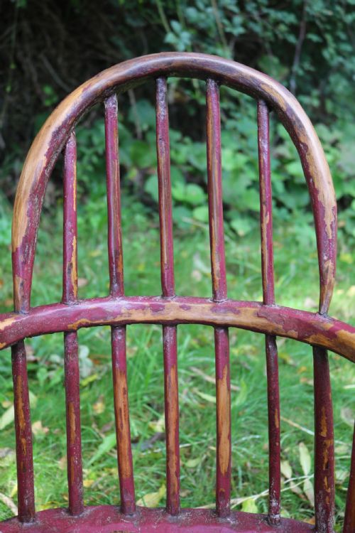 WELSH CHILD'S PAINTED HOOPBACK STICK CHAIR - ADDITIONAL PHOTO 10