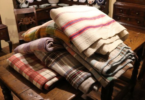 Collection of Six Welsh Wool Blankets ("Carthenni")