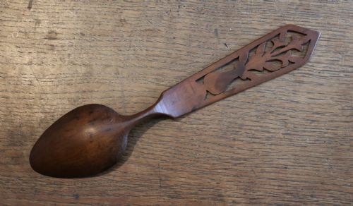 EXQUISITE WELSH FRUITWOOD LOVESPOON CIRCA1830 - ADDITIONAL PHOTO 1