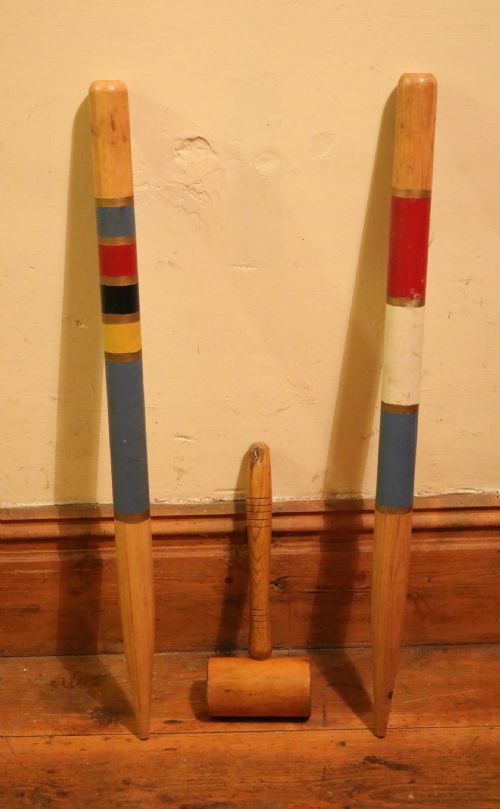 CROQUET SET BY AWGAMAGE IN ORIGINAL BOX CIRCA 1920 - ADDITIONAL PHOTO 13