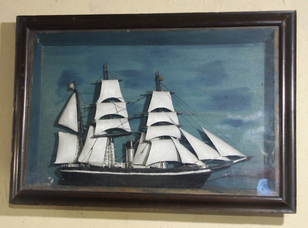 Welsh Diarama of Steam Sailing Ship, circa 1880