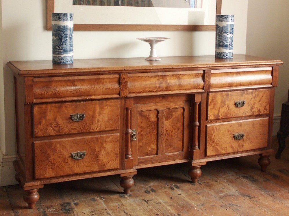 Victorian Pitch Pine Sideboard or Dresser, c.1880