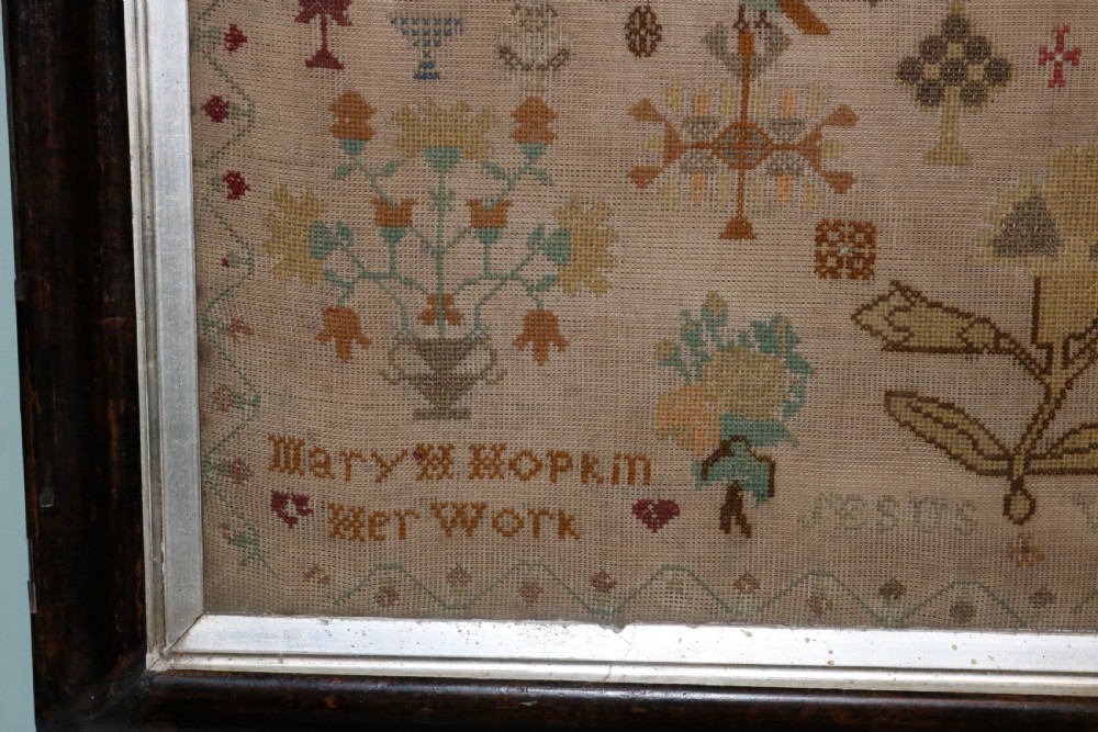 Welsh Victorian Woolwork Sampler, Dated 1897 View II
