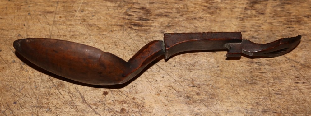 Original Antique Welsh Treen Lovespoon, Dated 1829 View II