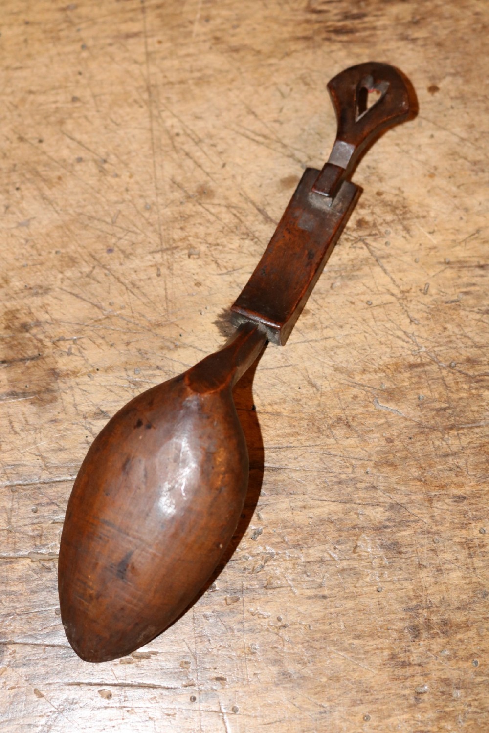 Original Antique Welsh Treen Lovespoon, Dated 1829 View III